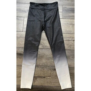 Carbon 38 Cristalline Leggings Gray White Ombre Size Medium M